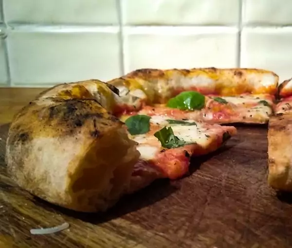 Pizza made with indirect dough