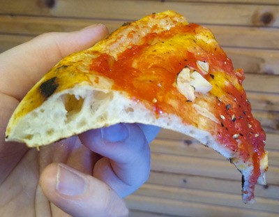 Marinara pizza slice