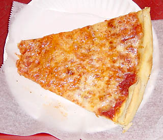 New York cheese pizza slice