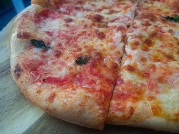 New York pizza with cheese