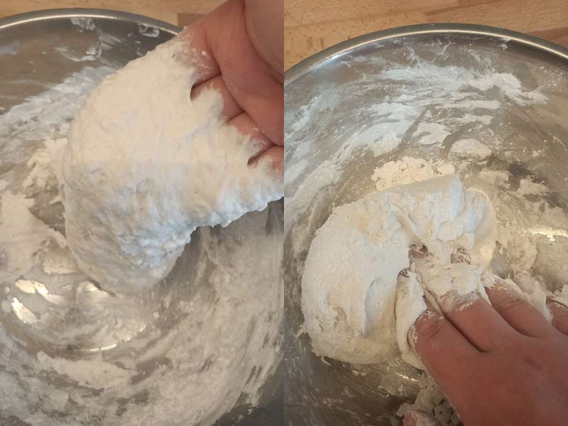 Fixing sticky gluten free dough