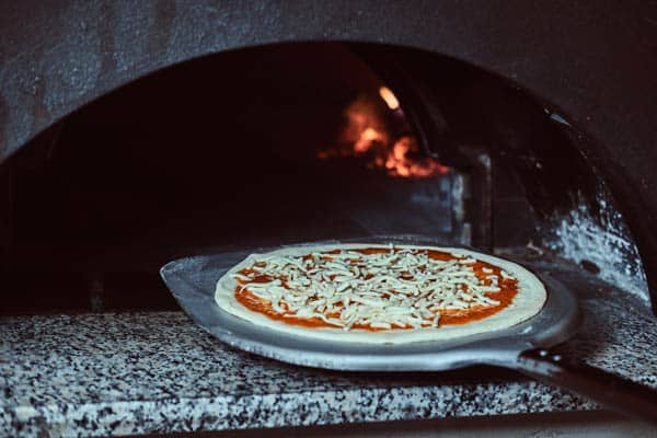 New York pizza in traditional oven