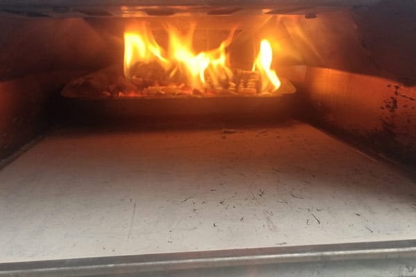 Pizza stone heating up